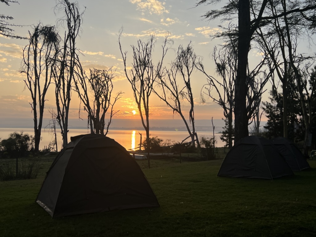 Camping bij Lake Naivasha Kenia